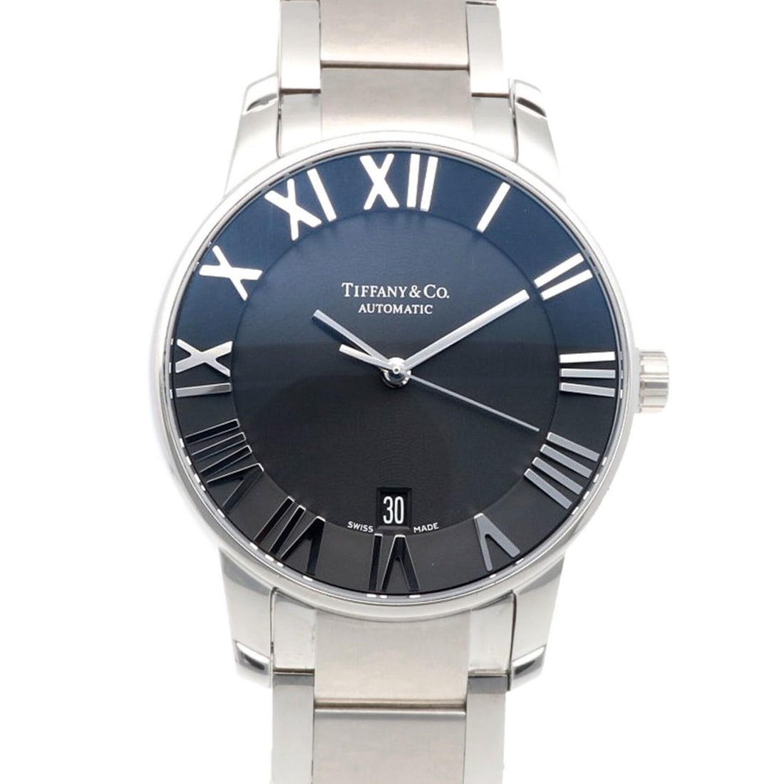 Tiffany & Co. Atlas Dome Watch, Stainless Steel, T0364, Automatic Winding, Overhauled, Men's Watch.: --- Catalog ---Category: SizeWrist Size: 17.5cm / 6.88''Case Diameter: 37mm / 1.46''Category: DesignType: WristwatchGender: MenMaterial (Band): Stainless steelMaterial (Case): Stainless steelCategory: