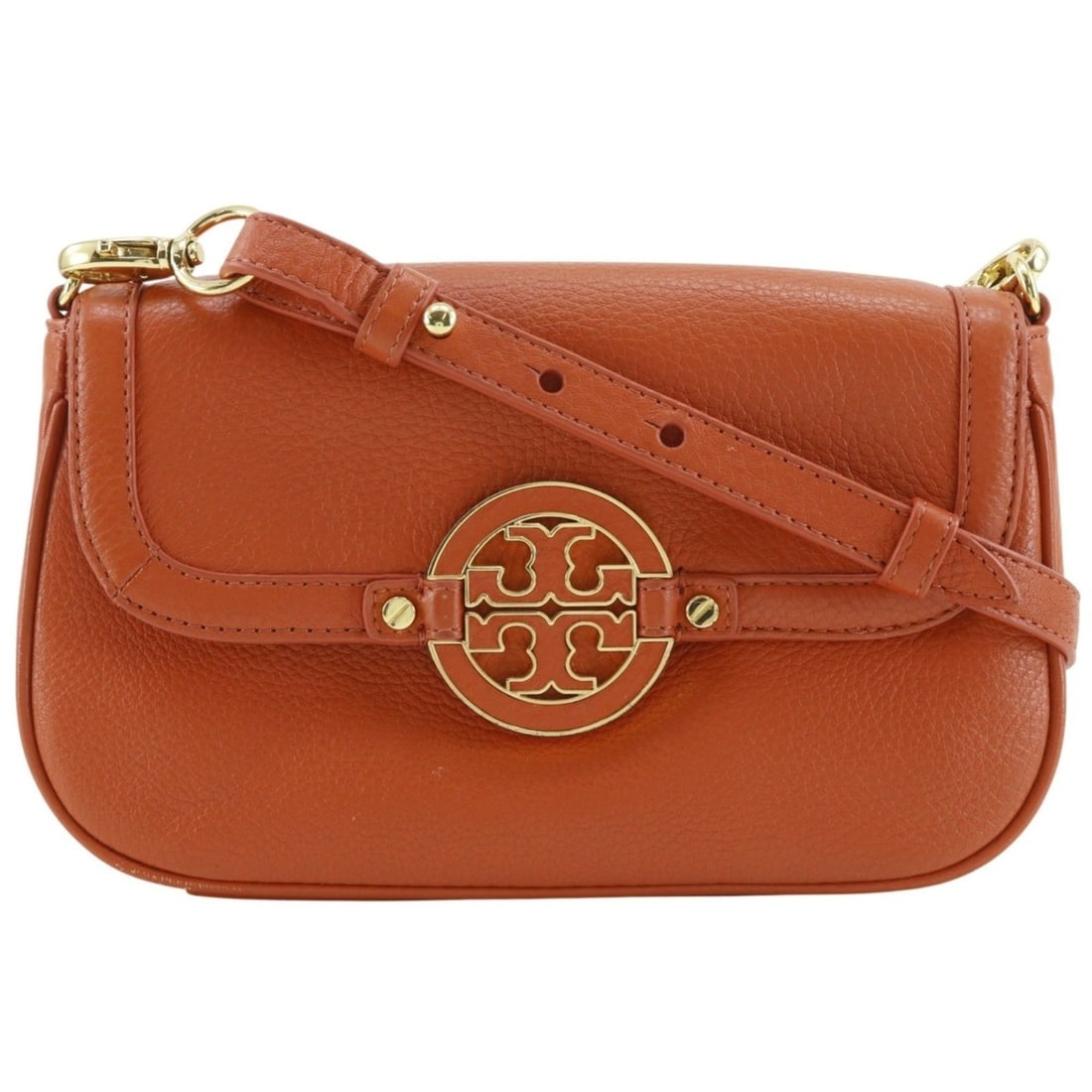 Tory Burch Amanda Mini Shoulder Bag, Leather, Orange, Crossbody, Magnetic Closure, Women's: --- Catalog ---Category: SizeWeight: 270g / 9.52oz.Strap Drop: 56cm / 22.04''Size (HxWxD): 13cm x 21cm x 2.5cm / 5.11'' x 8.26'' x 0.98''Category: DesignType: Shoulder bagColor: OrangeGender: WomenMat