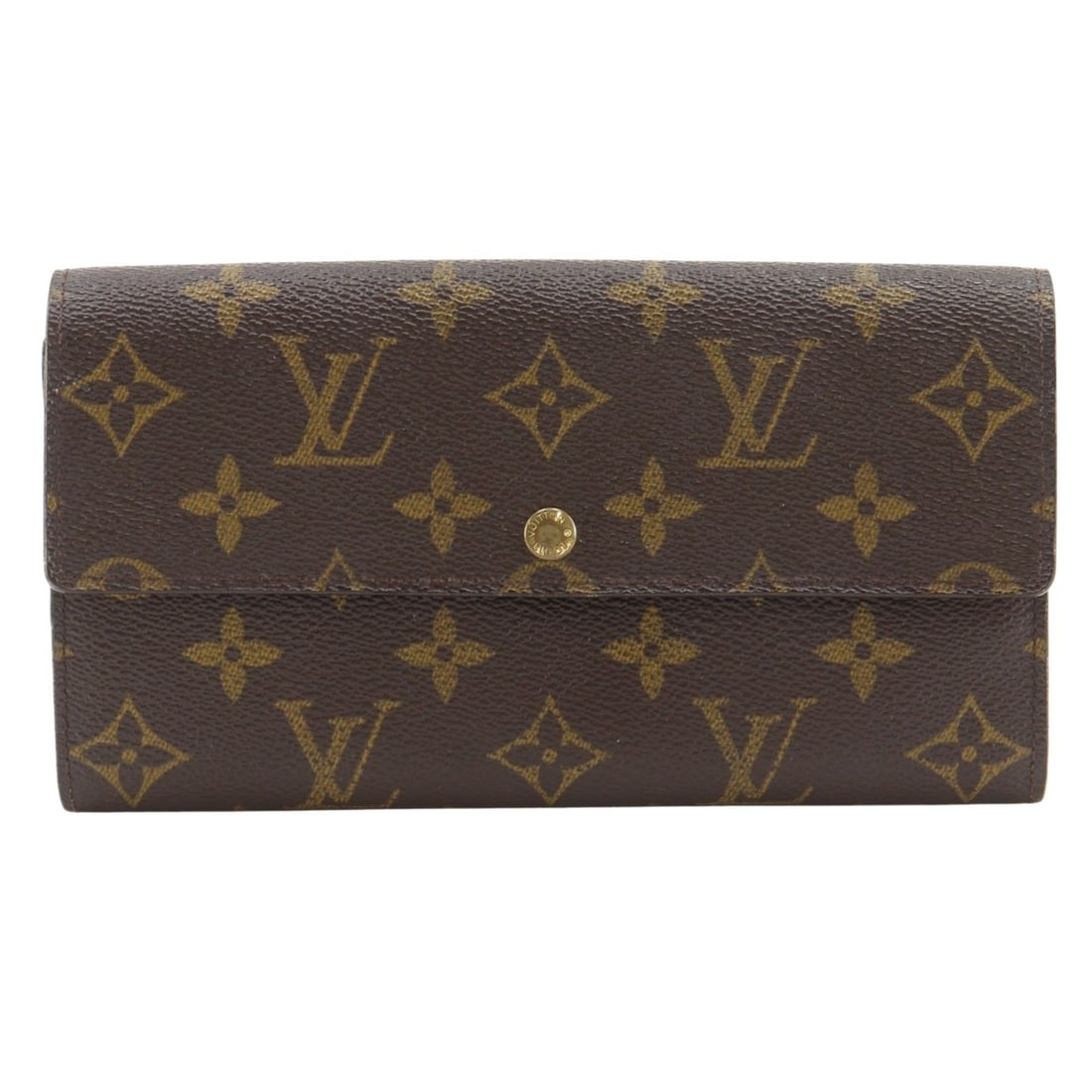 Louis Vuitton Pochette Porto Monnet Credit Long Wallet M61725 Monogram Canvas 2001 Brown TH0041 Snap: --- Catalog ---Category: SizeWeight: 150g / 5.29oz.Size (HxWxD): 10.5cm x 19cm x 2cm / 4.13'' x 7.48'' x 0.78''Category: DesignType: Long wallet (bi-fold)Color: BrownGender: WomenMaterial: Monogram Ca