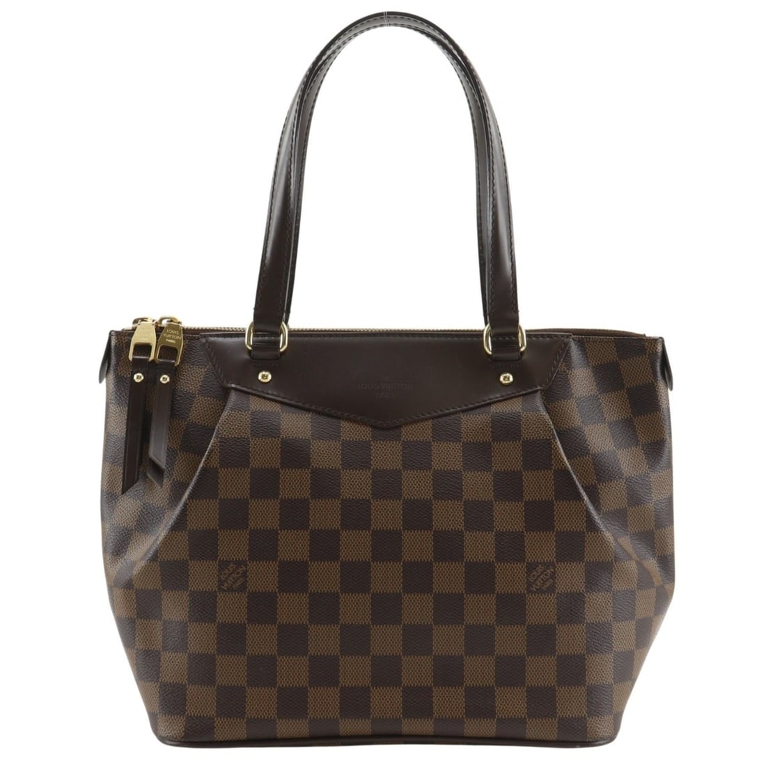 Louis Vuitton Westminster PM Tote Bag N41102 Damier Canvas 2012 Brown FL2182 A5 Double Zipper: --- Catalog ---Category: SizeWeight: 480g / 1.05lb.Handle Drop: 17.00cm / 6.69''Size (HxWxD): 23cm x 25.5cm x 14cm / 9.05'' x 10.03'' x 5.51''Category: DesignType: Tote bagColor: BrownGender: WomenMat