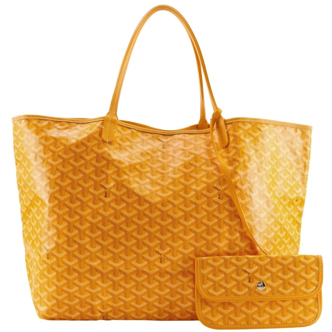 Goyard Saint Louis GM Tote Bag, PVC Coated Canvas, Made in France, Yellow, A4 Size, Women's (1 of 16)