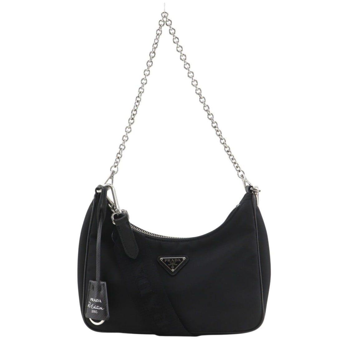 Prada PRADA Re-edition 2005 Re-nylon Shoulder Bag 1BH204 Nylon x Saffiano NERO Black Made in Italy (1 of 18)