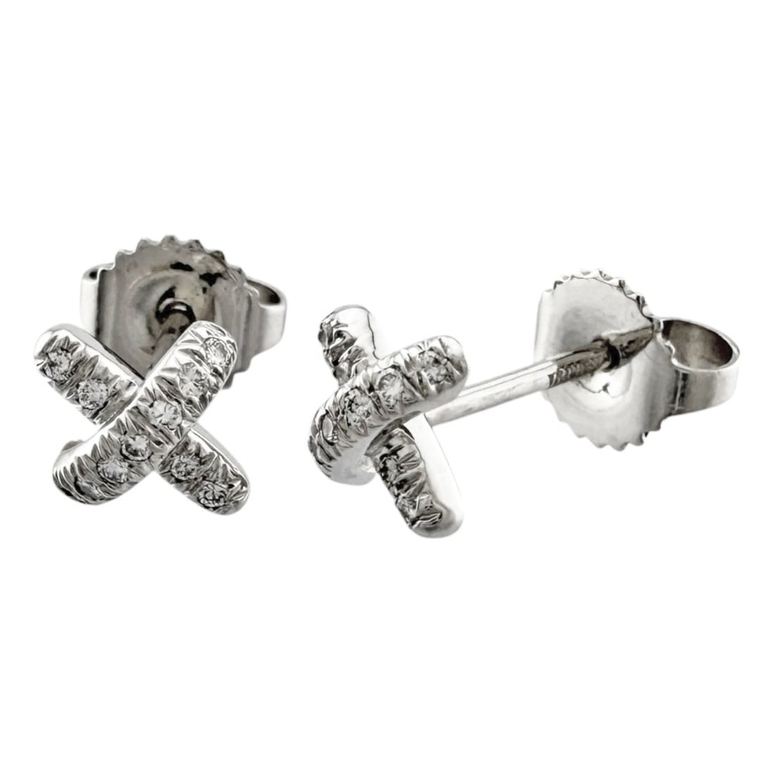 Tiffany & Co. Cross Stitch Earrings, Pt950 Platinum Diamond Earrings for Women.: --- Catalog ---Category: SizeStone Size (HxW): 5.00mm x 5.00mm / 0.20'' x 0.20''Category: DesignColor: SilverGender: WomenHandmade: YesMaterial: Platinum 950Category: GeneralBrand: TiffanyCountry of O