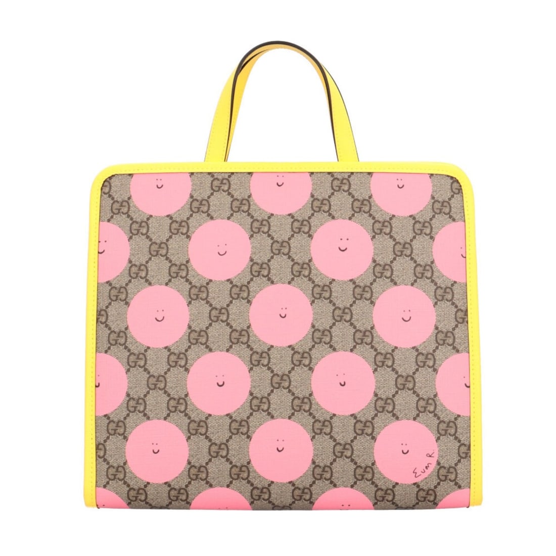 Gucci Children's GG Supreme Handbag, 605614, Beige, Women's GUCCI: --- Catalog ---Category: SizeSize (HxWxD): 25cm x 28.5cm x 10cm / 9.84'' x 11.22'' x 3.93''Category: DesignType: Handbag, Tote bagColor: Beige, Beige pink, YellowGender: WomenMaterial: PVC Category: G