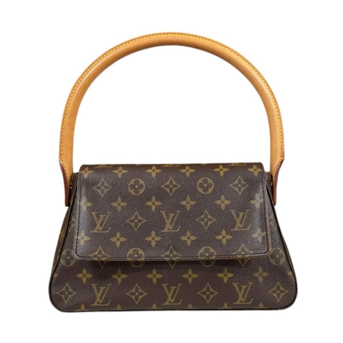 Louis Vuitton Mini Looping Monogram Handbag, Canvas M51147 Brown, Women's LOUIS VUITTON: --- Catalog ---Category: SizeSize (HxWxD): 15.5cm x 28cm x 8cm / 6.1'' x 11.02'' x 3.14''Category: DesignType: HandbagColor: Brown, MonogramGender: WomenMaterial: Monogram , Canvas Category: GeneralMP