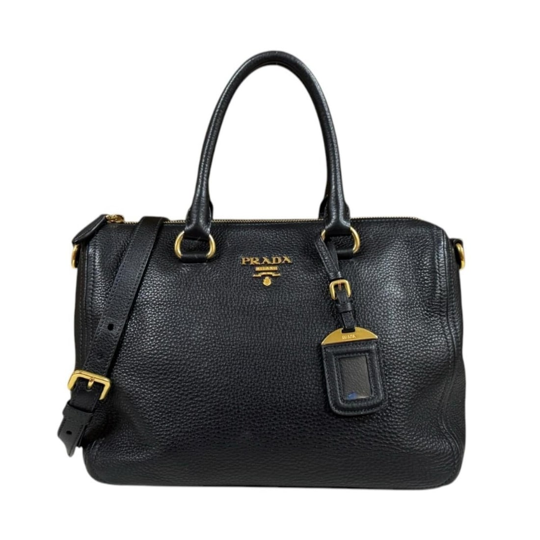 Prada Vitello Phoenix Shoulder Bag, Leather 1BB023, Black, Women's, PRADA 2-way: --- Catalog ---Category: SizeSize (HxWxD): 23cm x 30cm x 14cm / 9.05'' x 11.81'' x 5.51''Category: DesignType: Shoulder bagColor: Black, NeroGender: WomenMaterial: Leather Category: GeneralMPN: 1BB023
