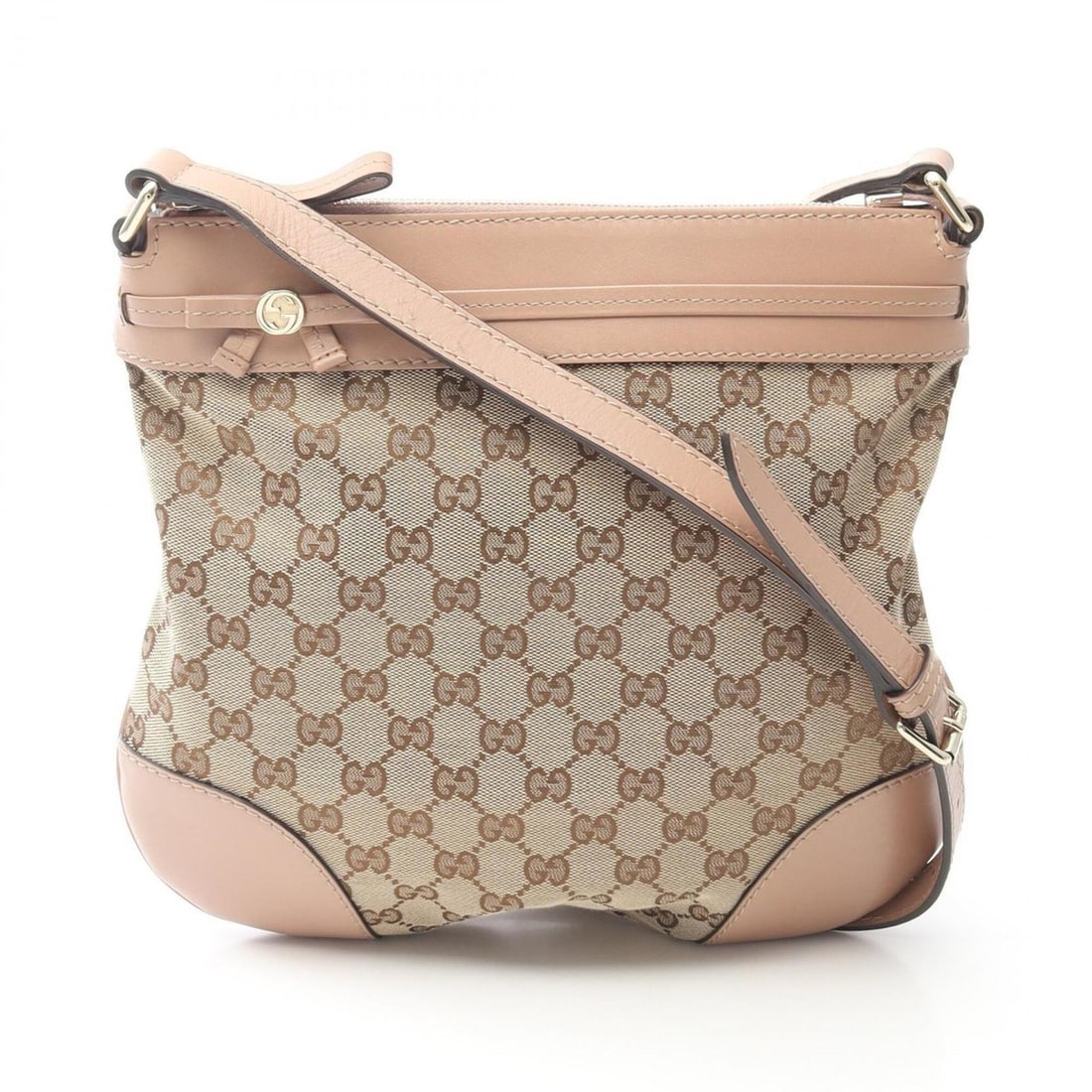 Gucci Mayfair GG Canvas Shoulder Bag/Handbag, and Leather, Women's, Beige/Pink, 257065: --- Catalog ---Category: SizeSize (HxWxD): 27cm x 31cm x 2cm / 10.62'' x 12.2'' x 0.78''Category: DesignType: Handbag, Shoulder bagColor: Beige, PinkGender: WomenMaterial: Canvas , Leather Category: G