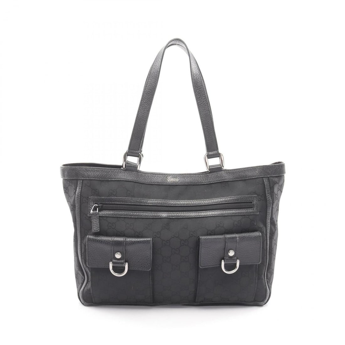Gucci Abbey GG Pattern Tote Bag Handbag Nylon Leather Women's Black 268639: --- Catalog ---Category: SizeSize (HxWxD): 25cm x 33cm x 9cm / 9.84'' x 12.99'' x 3.54''Category: DesignType: Handbag, Tote bagColor: BlackGender: WomenMaterial: Nylon , Leather Category: GeneralMPN: 