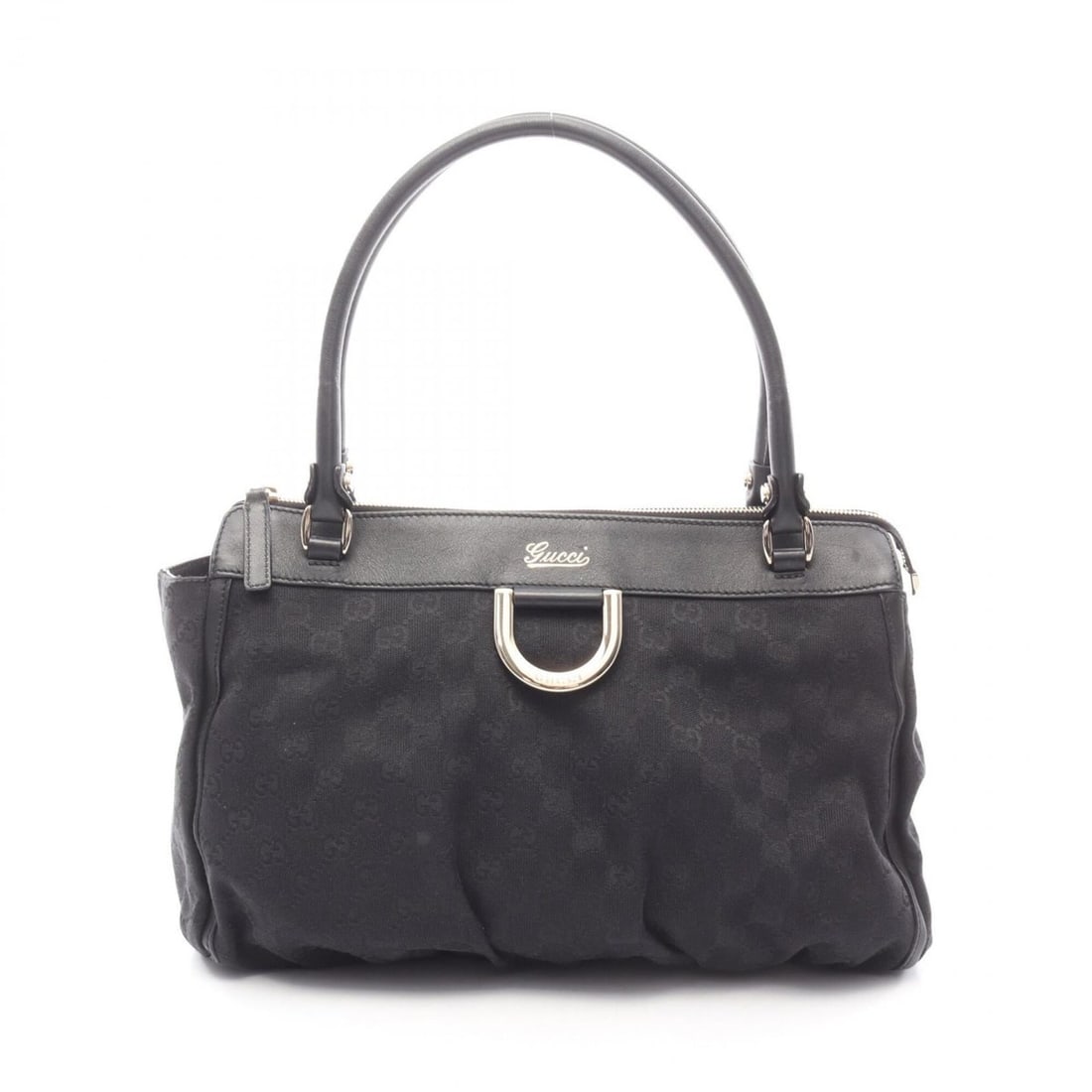 Gucci Abbey GG Canvas Tote Bag Handbag Leather Women's Black 189831: --- Catalog ---Category: SizeSize (HxWxD): 24cm x 34cm x 12cm / 9.44'' x 13.38'' x 4.72''Category: DesignType: Handbag, Tote bagColor: BlackGender: WomenMaterial: Canvas , Leather Category: GeneralMPN