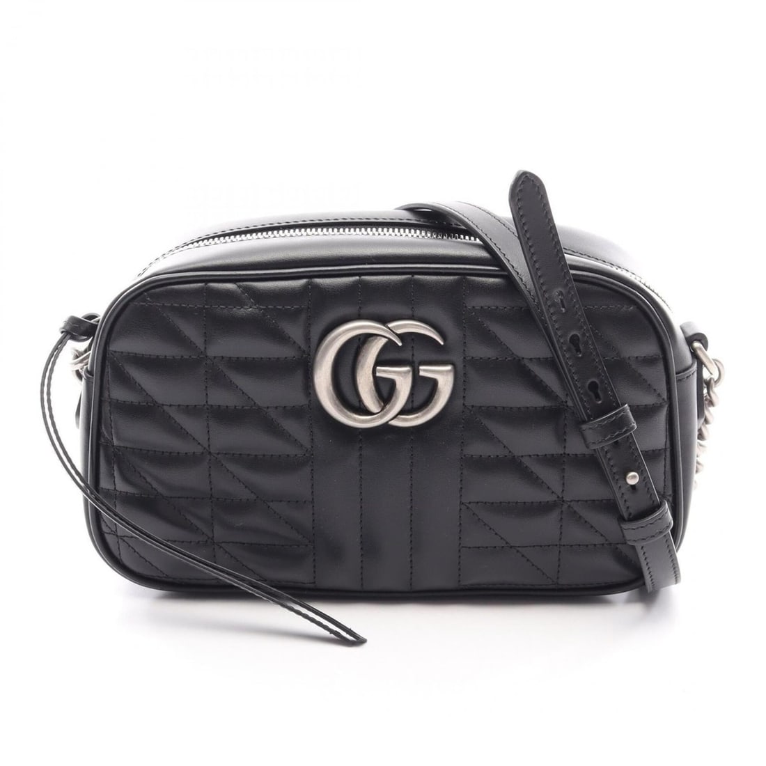 Gucci GG Marmont Shoulder Bag/Handbag, Leather, Women's, Black, 447632: --- Catalog ---Category: SizeSize (HxWxD): 14cm x 24cm x 7cm / 5.51'' x 9.44'' x 2.75''Category: DesignType: Handbag, Shoulder bagColor: BlackGender: WomenMaterial: Leather Category: GeneralMPN: 44763