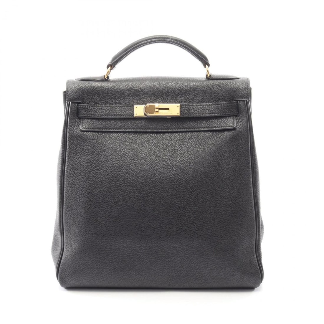 Hermes Kelly Ad GM Backpack/Handbag, Togo Leather, Black, Women's.: --- Catalog ---Category: SizeSize (HxWxD): 28cm x 26.5cm x 10cm / 11.02'' x 10.43'' x 3.93''Category: DesignType: Backpack, HandbagColor: BlackGender: WomenMaterial: Togo leather Category: GeneralBran