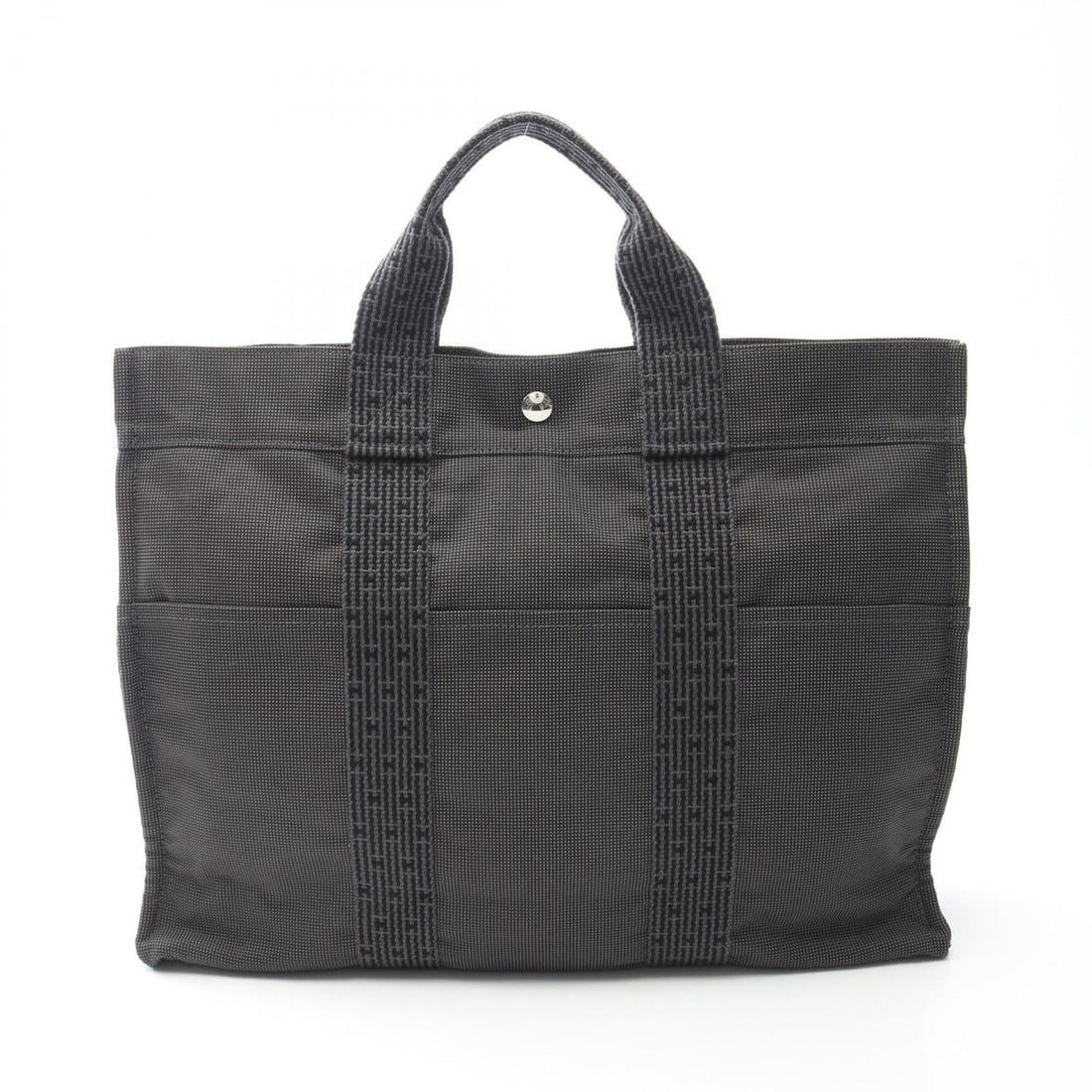 Hermes Herline MM Tote Bag/Handbag, Nylon Canvas, Men's/Women's, Gray (1 of 8)