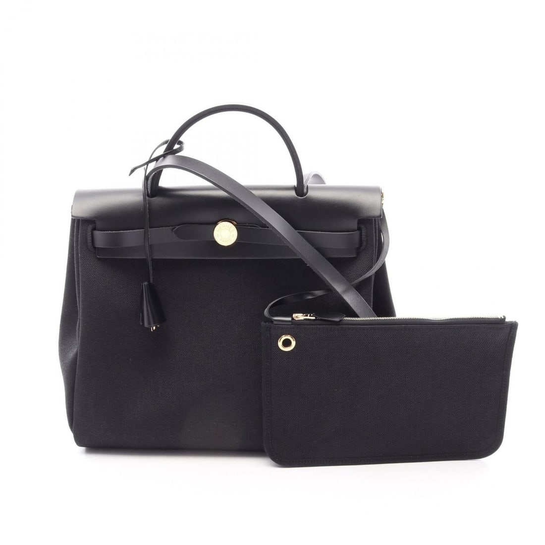 Hermes Herbag Zip PM Letournée 2-Way Handbag, Canvas and Leather, Vache Hunter Toile Military,: --- Catalog ---Category: SizeSize (HxWxD): 24cm x 31cm x 10cm / 9.44'' x 12.2'' x 3.93''Category: DesignType: HandbagColor: BlackGender: WomenMaterial: Canvas , Leather Category: GeneralMPN: 079093CCB