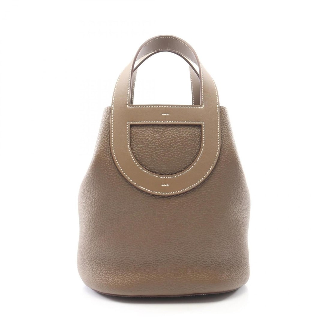 Hermes In the Loop 23 Etoupe Handbag, Leather (Veau Swift, Taurillon Clemence), Women's, Gray: --- Catalog ---Category: SizeSize (HxWxD): 24.5cm x 23cm x 15cm / 9.64'' x 9.05'' x 5.9''Category: DesignType: HandbagColor: Etoupe grayGender: WomenMaterial: Taurillon clemence leather , Swift leathe