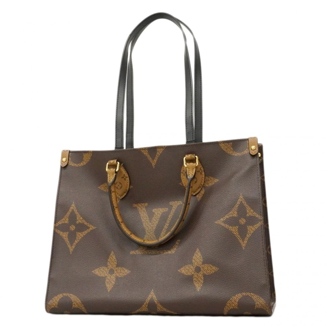 Louis Vuitton Monogram Giant Reverse OnTheGo MM Tote Bag M45321 Brown 2-way bag for women: --- Catalog ---Category: SizeSize (HxWxD): 27cm x 34cm x 15cm / 10.62'' x 13.38'' x 5.9''Category: DesignType: Tote bagColor: BrownGender: WomenCategory: GeneralMPN: M45321Brand: Louis Vuitton--- Item