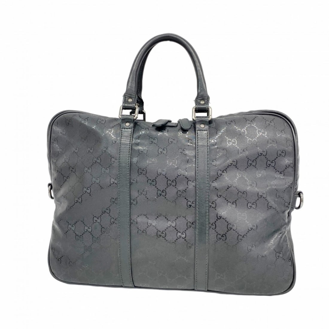 Gucci GG Imprime bag 201480 Black Men's: --- Catalog ---Category: SizeSize (HxWxD): 30.5cm x 41cm x 5cm / 12'' x 16.14'' x 1.96''Category: DesignType: BriefcaseColor: BlackGender: MenMaterial: PVC Hardware Color: SilverCategory: GeneralMPN: 