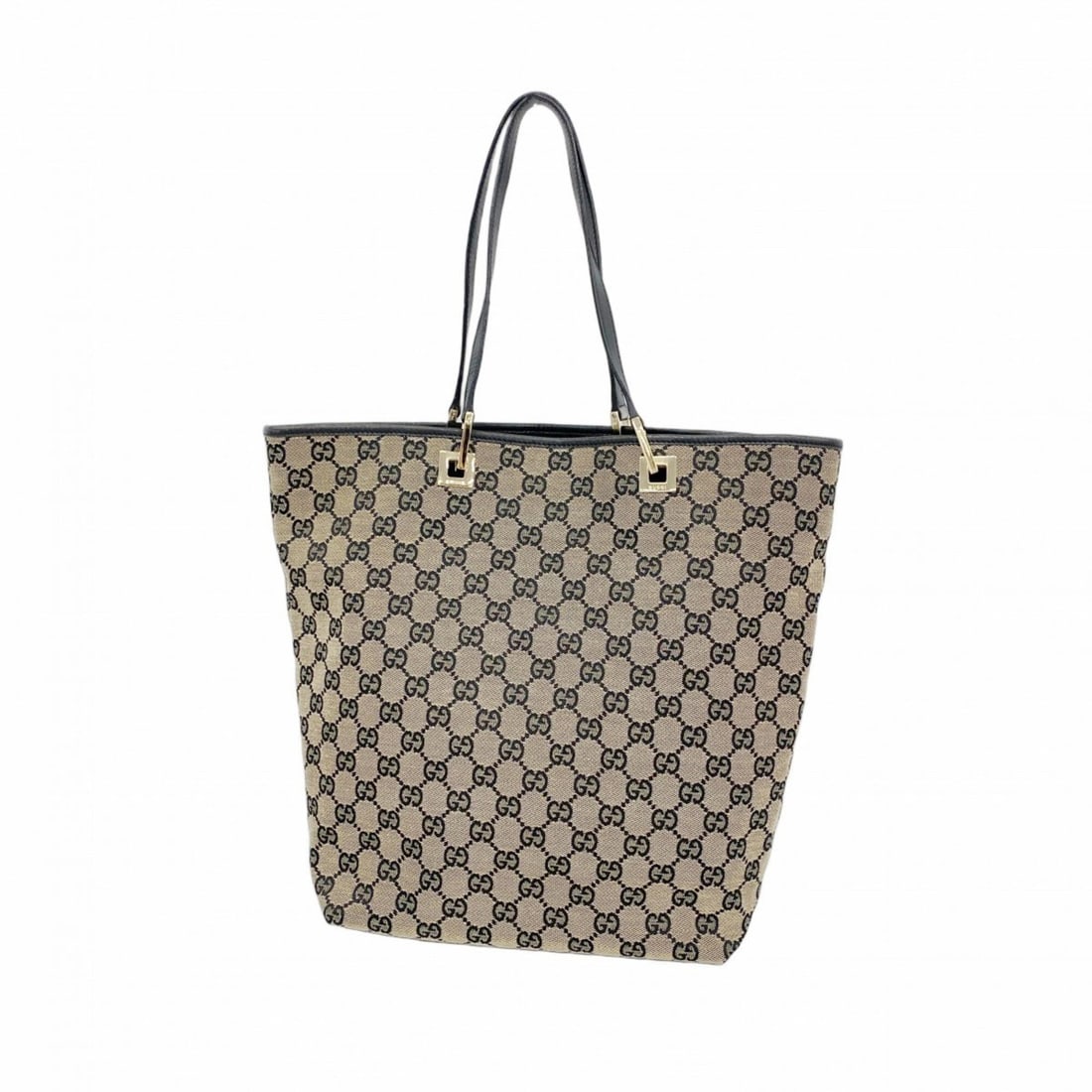 Gucci GG Canvas Tote Bag 002 1098 Beige Black Champagne Women's: --- Catalog ---Category: SizeSize (HxWxD): 32cm x 24.5cm x 12cm / 12.59'' x 9.64'' x 4.72''Category: DesignType: Tote bagColor: Beige, BlackGender: WomenMaterial: Canvas Hardware Color: Champagne gold