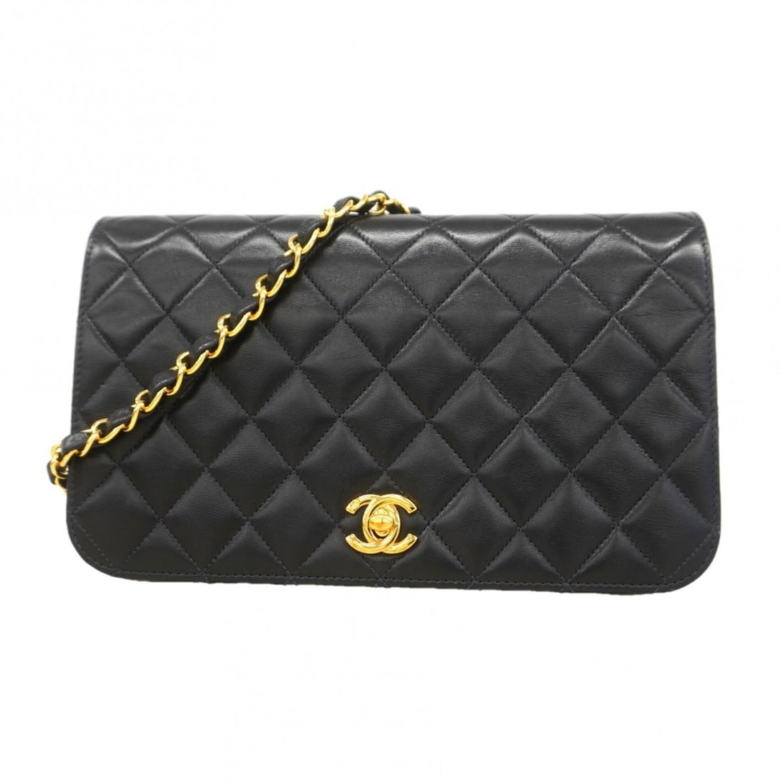 Chanel Matelassé Chain Shoulder Bag, Lambskin, Black, Women's: --- Catalog ---Category: SizeSize (HxWxD): 15cm x 23.5cm x 5cm / 5.9'' x 9.25'' x 1.96''Category: DesignType: Shoulder bagColor: BlackGender: WomenMaterial: Leather Hardware Color: GoldLeather/Fur Typ
