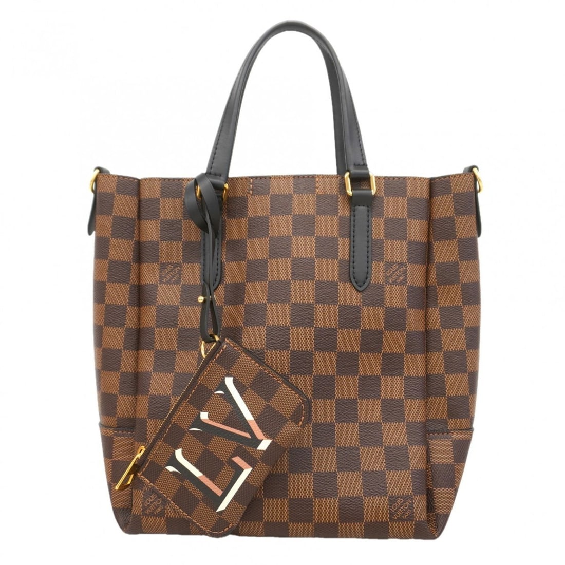 Louis Vuitton Damier Belmont NV BB Handbag N60348 Black Ebene Women's: --- Catalog ---Category: SizeSize (HxWxD): 26cm x 22cm x 11.5cm / 10.23'' x 8.66'' x 4.52''Category: DesignType: HandbagColor: Black, EbeneGender: WomenCategory: GeneralMPN: N60348Brand: Louis Vuitton