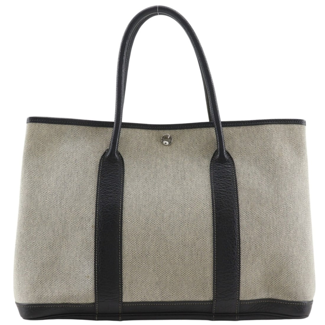 Hermes Garden Party PM 36 Tote Bag, Toile H, 2005 Model, Gray, ?I, A4 size, Snap Button Closure,: --- Catalog ---Category: SizeWeight: 580g / 1.27lb.Handle Drop: 14.00cm / 5.51''Size (HxWxD): 26cm x 36cm x 17cm / 10.23'' x 14.17'' x 6.69''Category: DesignType: Tote bagColor: GrayGender: WomenMater