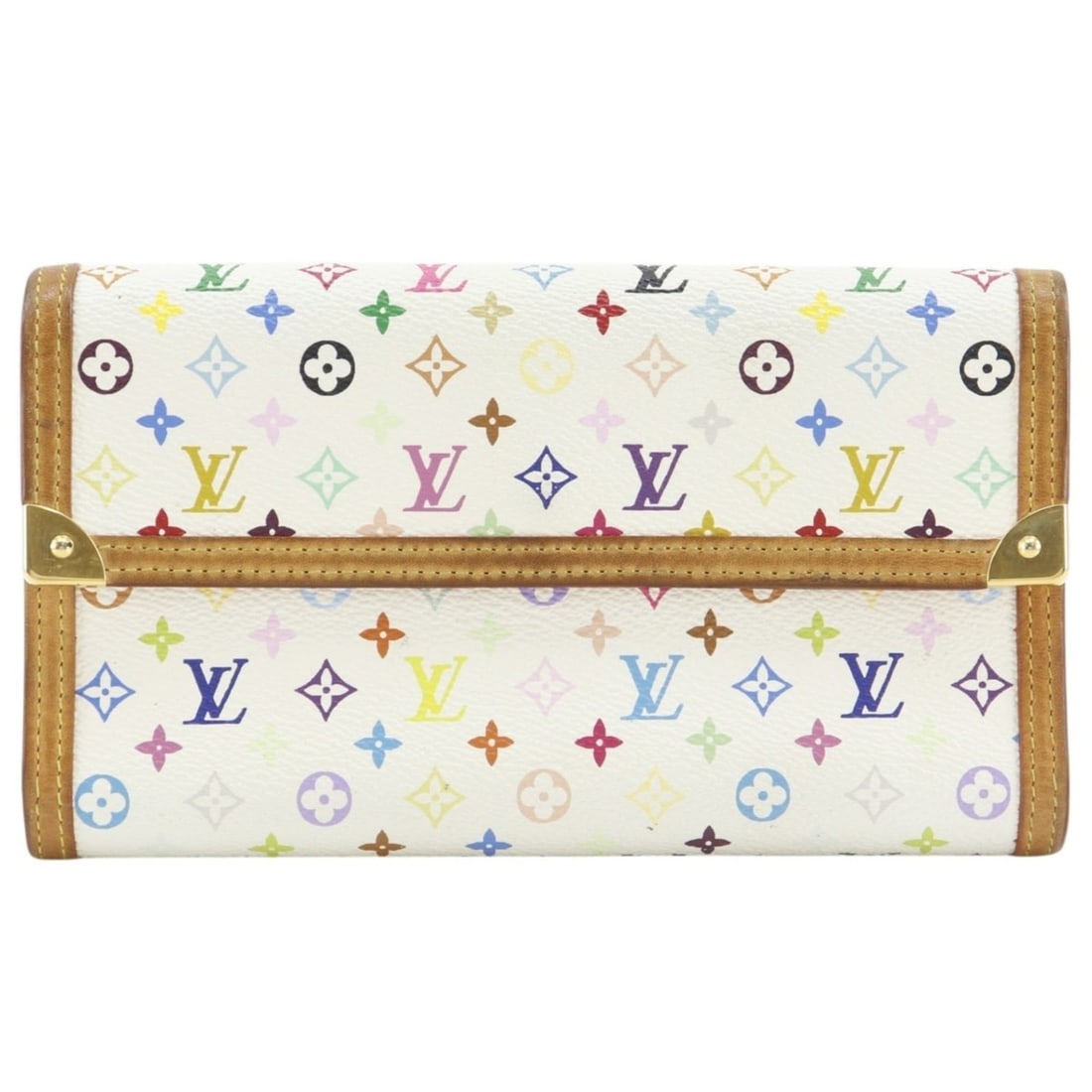 Louis Vuitton Porte Tresor International Tri-fold Long Wallet M92659 Monogram Multicolor Blanc 2006: --- Catalog ---Category: SizeWeight: 160g / 5.64oz.Size (HxWxD): 11cm x 19cm x 2cm / 4.33'' x 7.48'' x 0.78''Category: DesignType: Long wallet (tri-fold)Color: Blanc, Multi-color, WhiteGender: WomenCl