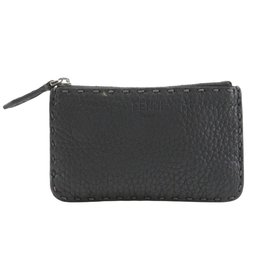 Fendi Celeria Coin Case, Leather, Gray, Unisex (1 of 19)