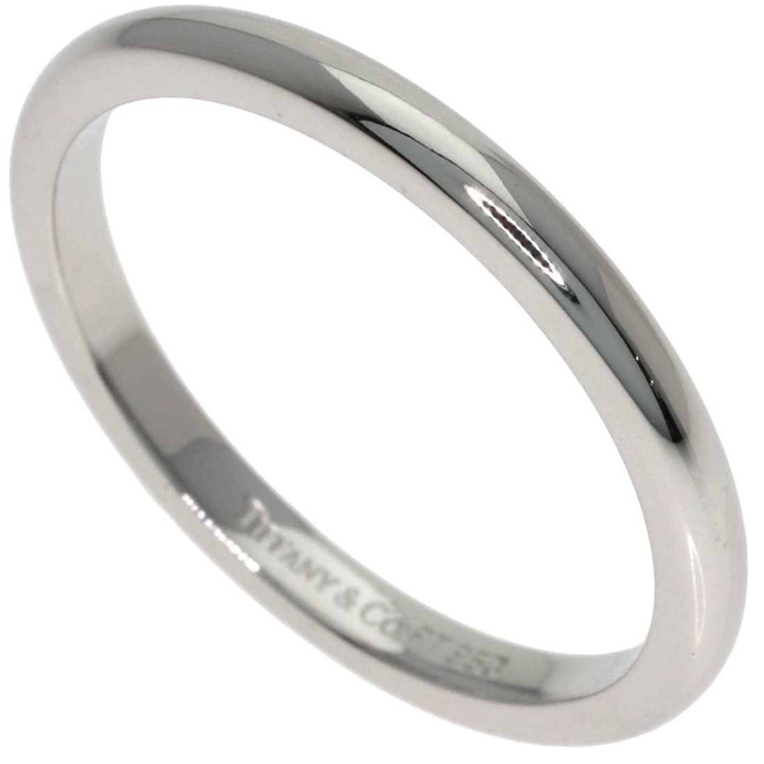 Tiffany & Co. Stacking Band Ring, Platinum PT950, Women's Ring.: --- Catalog ---Category: SizeWidth: 2mm / 0.08''Weight: 4.1g / 0.14oz.JP Size: 15US Size: 7.5Category: DesignType: Band ringMetal: PlatinumGender: WomenMetal Purity: Platinum950Category: GeneralBrand: