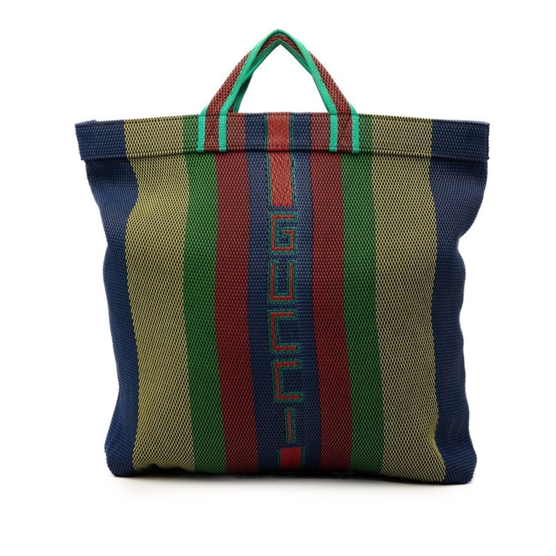 Gucci Woven Rubber Tote Bag, Logo, Woven, 499484, Multicolor, Rubber, Cotton, Women's, GUCCI: --- Catalog ---Category: SizeSize (HxWxD): 45cm x 48cm x 9cm / 17.71'' x 18.89'' x 3.54''Category: DesignType: Tote bagColor: Multi-colorGender: WomenMaterial: Rubber , Cotton Category: GeneralMPN: 49