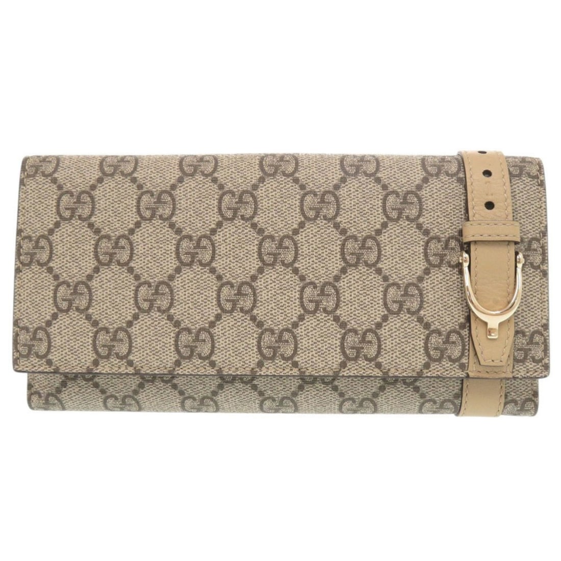 Like New Gucci Nice 309754 GG Supreme Leather Beige Long Wallet 1543GUCCI (1 of 10)