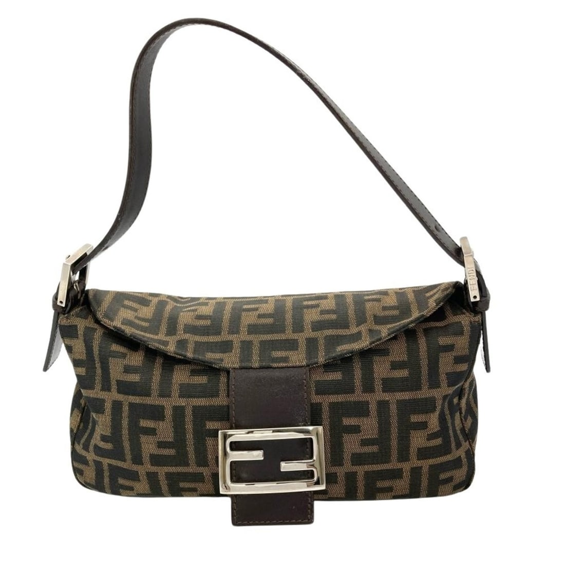 Fendi Zucca Mamma Bucket Shoulder Bag, Canvas, 2321-26725-009, Brown, Silver Hardware, Women's: --- Catalog ---Category: SizeSize (HxWxD): 18.5cm x 25cm x 9cm / 7.28'' x 9.84'' x 3.54''Category: DesignType: Shoulder bagColor: BrownGender: WomenMaterial: Canvas Category: GeneralMPN: 2321-26725-00