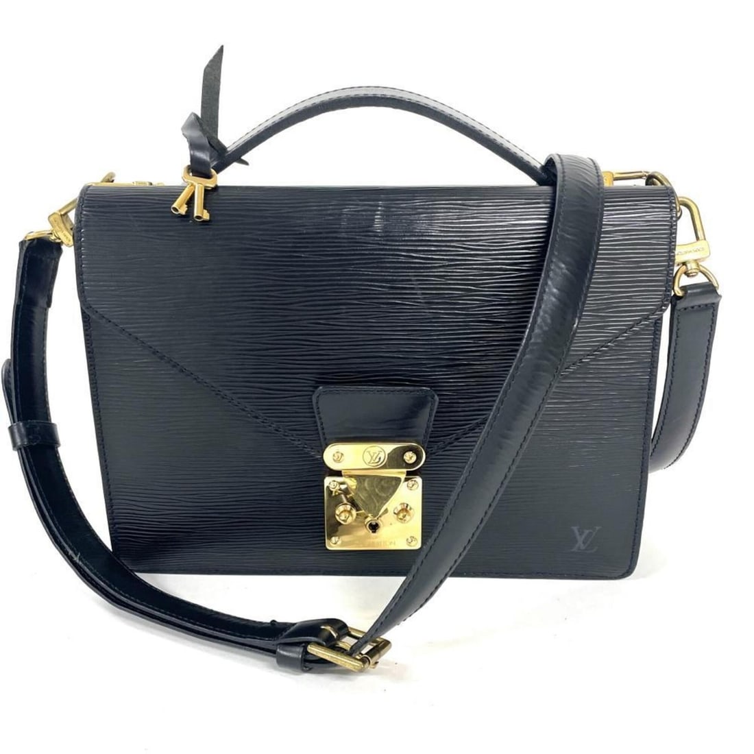 Louis Vuitton LOUIS VUITTON Handbag Epi M52322 Noir Leather: --- Catalog ---Category: SizeSize (HxWxD): 19cm x 26cm x 5.5cm / 7.48'' x 10.23'' x 2.16''Category: DesignType: HandbagColor: Black, NoirGender: WomenMaterial: Epi leather Category: GeneralMPN: M52322
