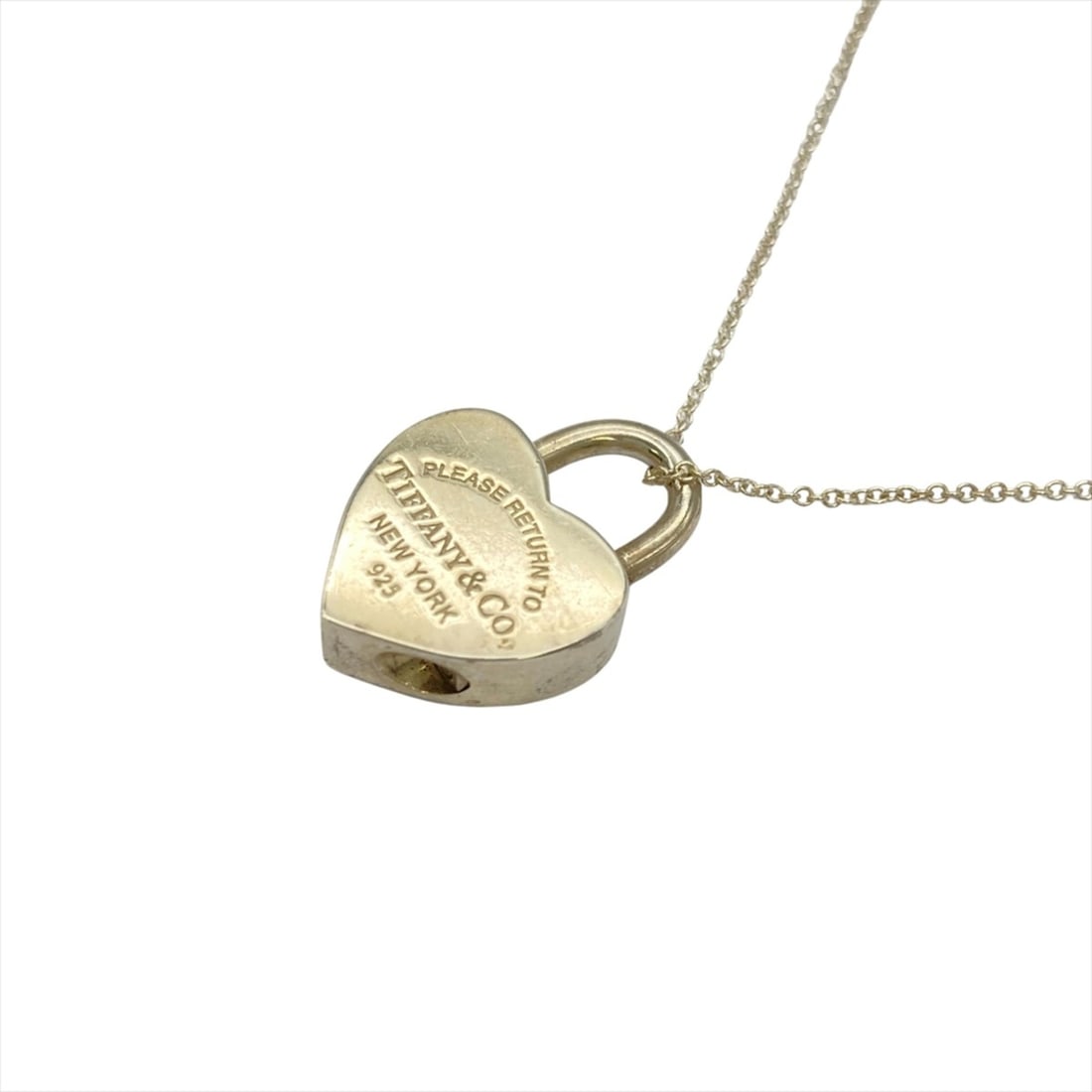Tiffany & Co. Return to Heart Lock Necklace, SV925, 9.6g, Silver, Women's.: --- Catalog ---Category: SizePendant Size: 15mm x 15mm / 0.59'' x 0.59''Neck Circumference: 41 cm / 16.14''Category: DesignColor: SilverGender: WomenMaterial: Silver 925Necklace Type: NecklaceCategory