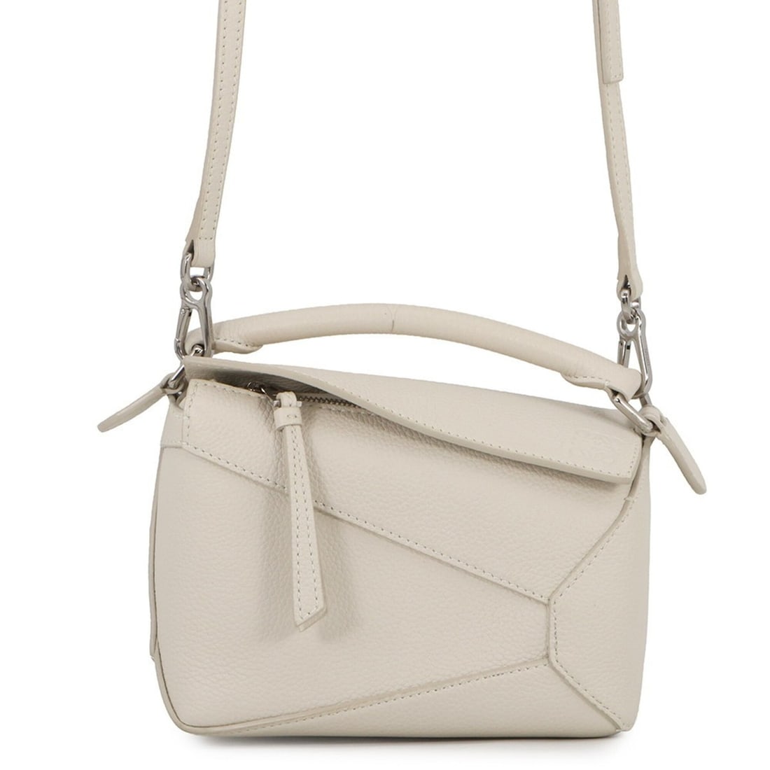 Loewe Puzzle Bag Mini Calf Leather Handbag A510P88X16 LOEWE 2-way Shoulder White (1 of 16)