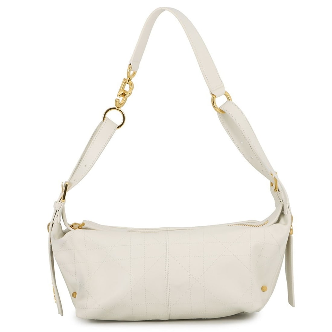 Christian Dior Shoulder Bag Flat Macro Cannage D-Journey Small White Handbag Women's: --- Catalog ---Category: SizeSize (HxWxD): 12cm x 26cm x 13cm / 4.72'' x 10.23'' x 5.11''Category: DesignType: Handbag, Shoulder bagColor: WhiteGender: WomenMaterial: Leather Hardware Color: GoldLeath