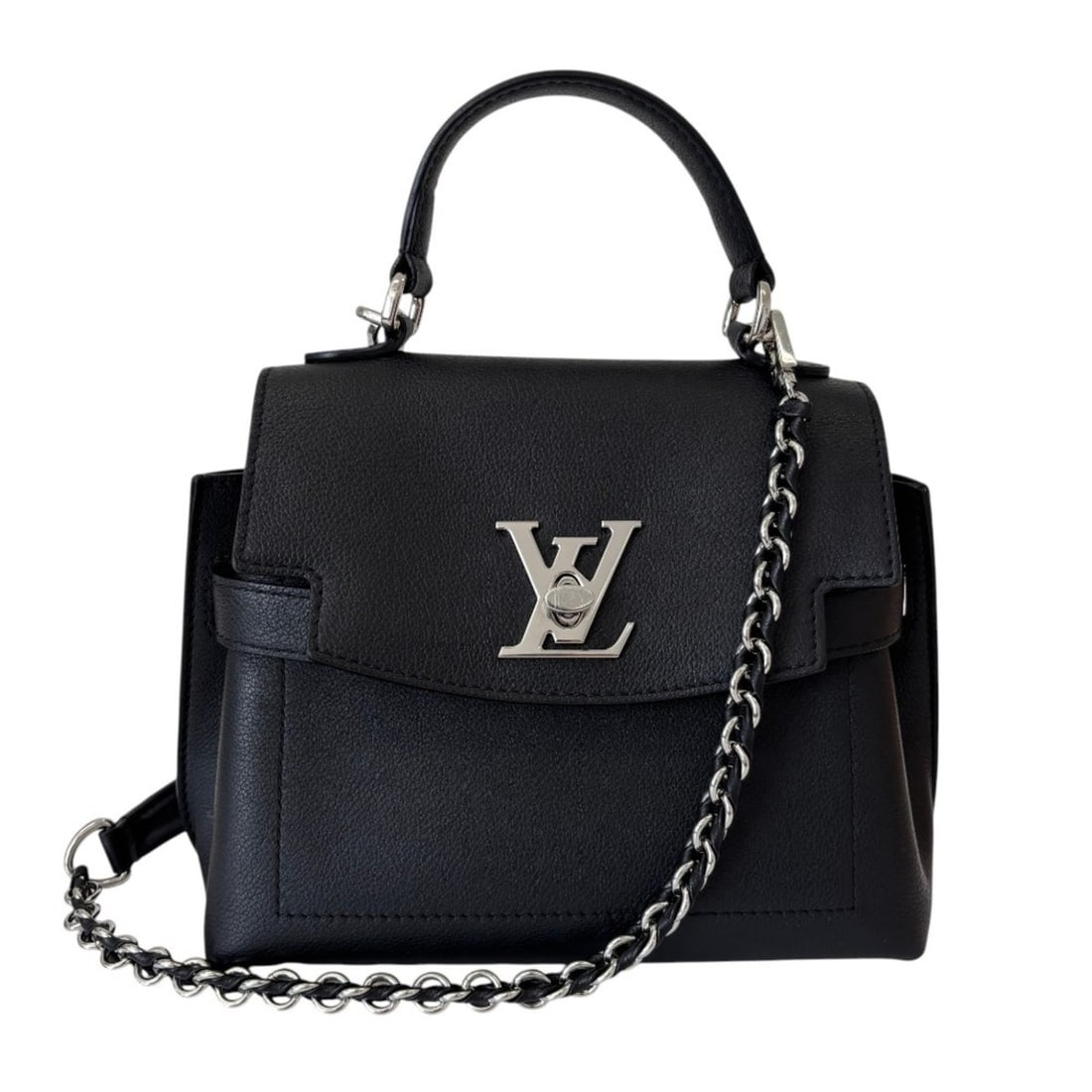 Louis Vuitton Lockme Ever MINI 2-way Leather Handbag/Shoulder Bag M20997 Black Women's: --- Catalog ---Category: SizeSize (HxWxD): 18.5cm x 21cm x 9cm / 7.28'' x 8.26'' x 3.54''Category: DesignType: Handbag, Shoulder bagColor: BlackGender: WomenMaterial: Leather Category: GeneralBrand: L