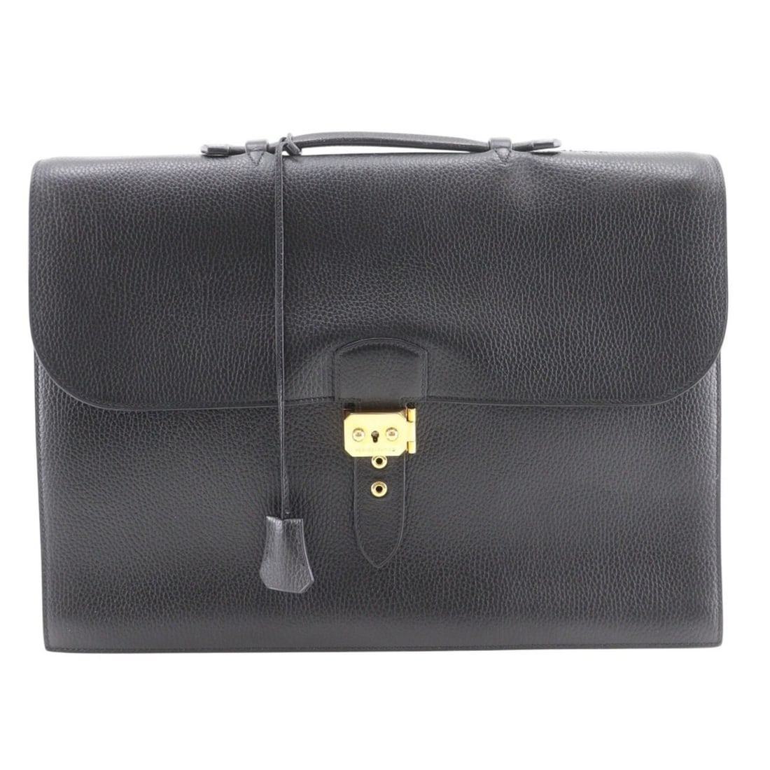 Hermes Sac a Depeche 41 Business Bag, Fjords, 1998, Black, ?B, A4 size, Flap, Men's.: --- Catalog ---Category: SizeWeight: 1.91kg / 4.21lb.Handle Drop: 3.50cm / 1.38''Size (HxWxD): 30cm x 40.5cm x 5cm / 11.81'' x 15.94'' x 1.96''Category: DesignType: BriefcaseColor: BlackGender: MenMat