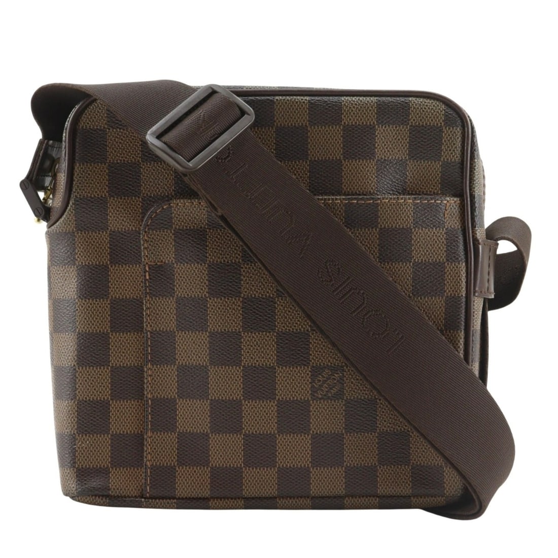 Louis Vuitton Olaf PM Shoulder Bag N41442 Damier Canvas 2007 Brown MI2047 Unisex (1 of 17)