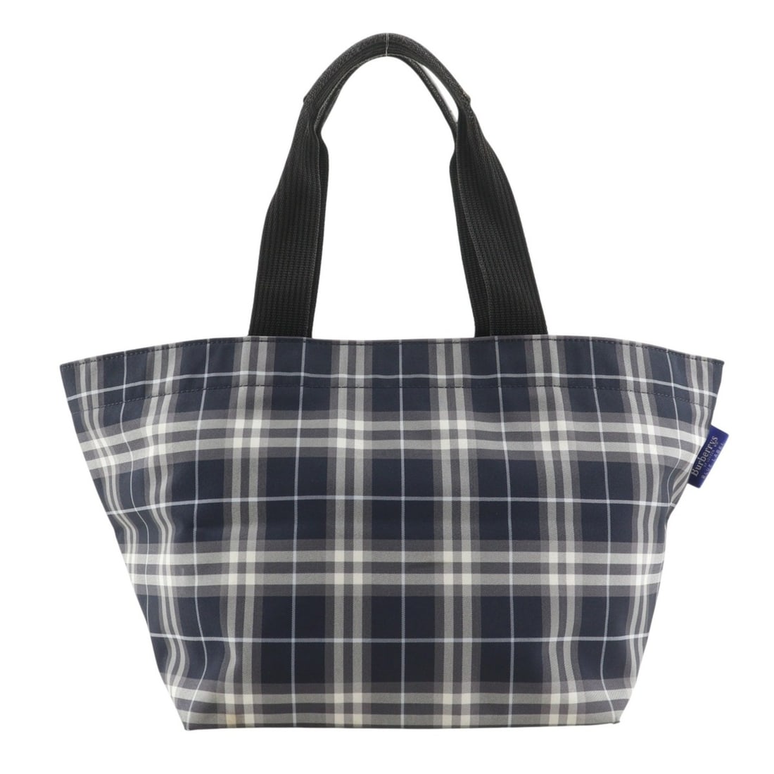 Burberry Blue Label Boat-Shaped Tote Bag, Nova Check Nylon, Navy, A5 Size, Double Zipper, Template,: --- Catalog ---Category: SizeWeight: 380g / 13.4oz.Size (HxWxD): 24cm x 24cm x 24cm / 9.44'' x 9.44'' x 9.44''Handle Length: 19cm / 7.48''Category: DesignType: Tote bagColor: Blue, NavyGender: UnisexM
