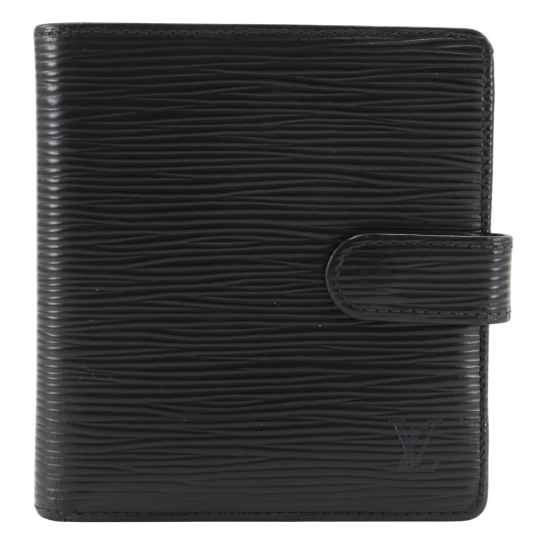 Louis Vuitton Porte-Billet Compact Bi-fold Wallet M63552 Epi Leather Noir (Black) 2003 Model MI0013: --- Catalog ---Category: SizeWeight: 100g / 3.52oz.Size (HxWxD): 12cm x 11cm x 1.5cm / 4.72'' x 4.33'' x 0.59''Category: DesignType: Wallet (bi-fold)Color: Black, NoirGender: UnisexMaterial: Epi leath