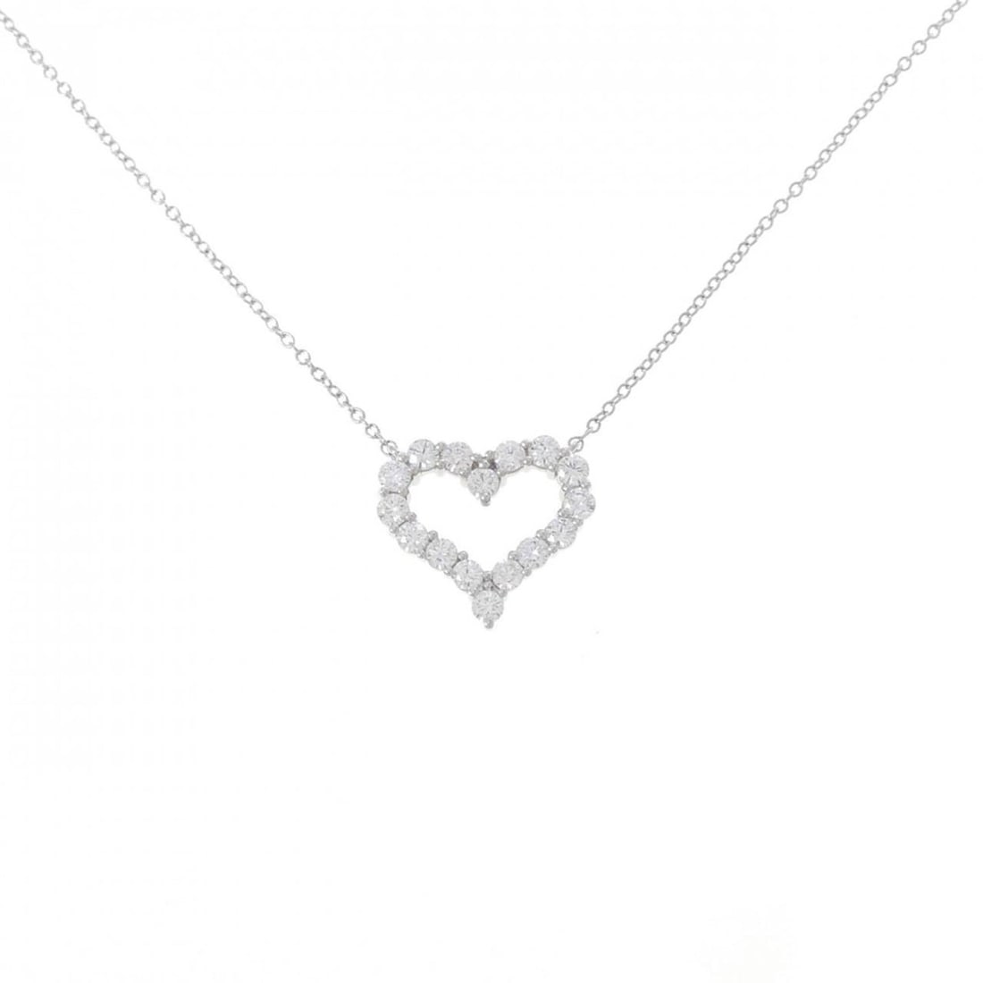 Tiffany & Co. Sentimental Heart Small Necklace: --- Catalog ---Category: SizeWidth: 1.1mm / 0.04''Weight: 4.8g / 0.16oz.Pendant Size: 14.2mm x 15.6mm / 0.55'' x 0.61''Neck Circumference: 42 cm / 16.53''Category: DesignStone: DiamondMaterial: Platin