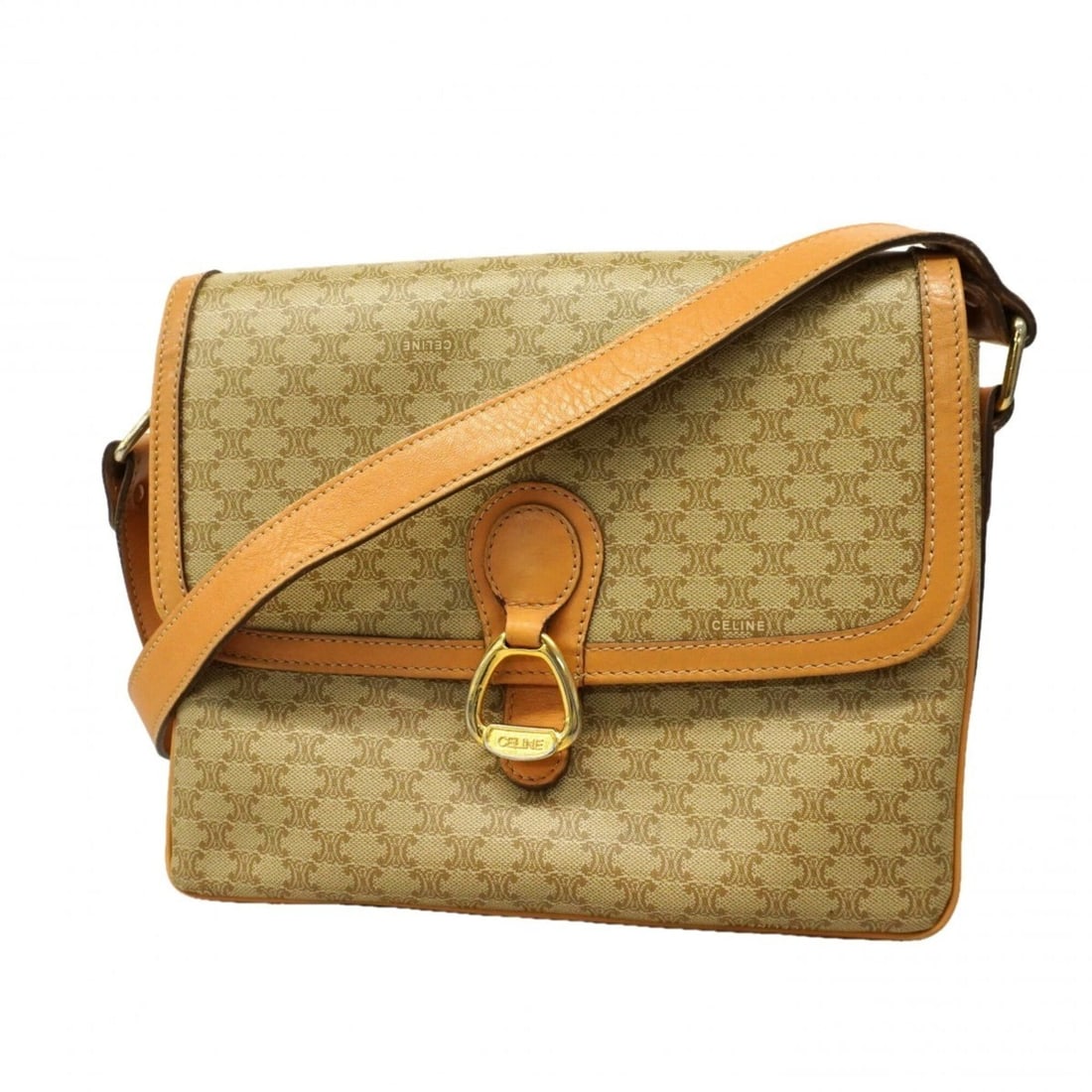 Celine Macadam Shoulder Bag, Brown, Women's, P2881361: --- Catalog ---Category: SizeSize (HxWxD): 20cm x 23.5cm x 8cm / 7.87'' x 9.25'' x 3.14''Category: DesignType: Shoulder bagColor: BrownGender: WomenMaterial: PVC Hardware Color: GoldCategory: GeneralB