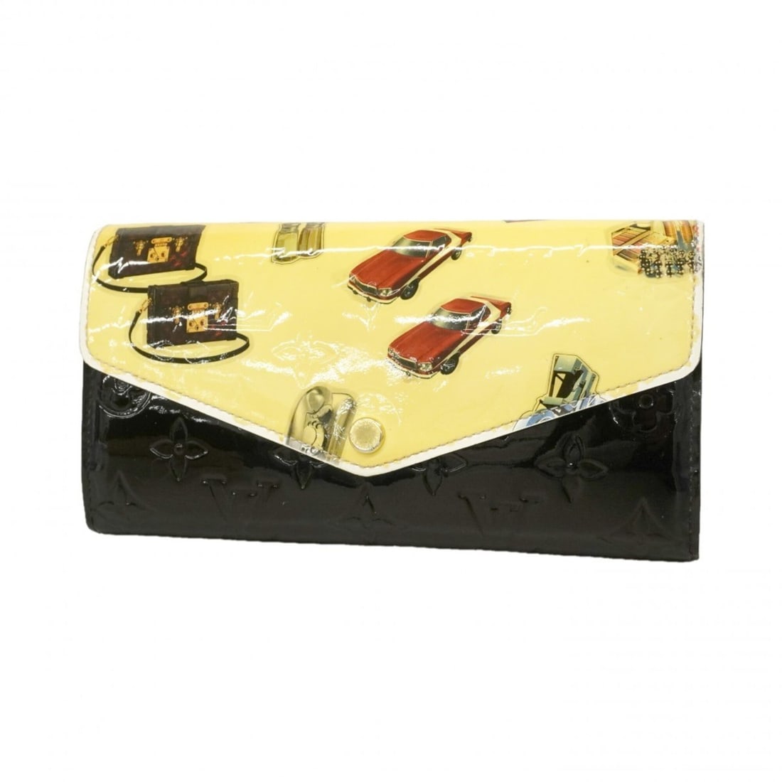 Louis Vuitton Vernis Nicolas Ghesquière Portefeuille Sarah Long Wallet M50371 Noir (Women's): --- Catalog ---Category: SizeSize (HxWxD): 11cm x 19cm x 3cm / 4.33'' x 7.48'' x 1.18''Category: DesignType: Long wallet (bi-fold)Color: NoirGender: WomenCategory: GeneralMPN: M50371Brand: Louis Vuitt