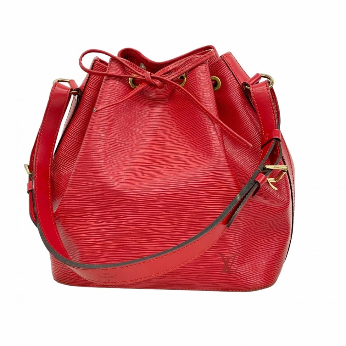 Louis Vuitton Epi Petit Noé Shoulder Bag M44107 Castilian Red Women's: --- Catalog ---Category: SizeSize (HxWxD): 27cm x 25.5cm x 19.5cm / 10.62'' x 10.03'' x 7.67''Category: DesignType: Shoulder bagColor: Castilian redGender: WomenCategory: GeneralMPN: M44107Brand: Loui