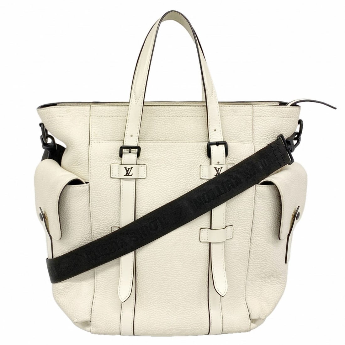 Louis Vuitton Christopher Tote Bag, Taurillon Leather, M58477, Blanc, 2-way bag for men: --- Catalog ---Category: SizeSize (HxWxD): 38cm x 34.5cm x 12.5cm / 14.96'' x 13.58'' x 4.92''Category: DesignType: Tote bagColor: BlancGender: MenCategory: GeneralMPN: M58477Brand: Louis Vuitton--- I