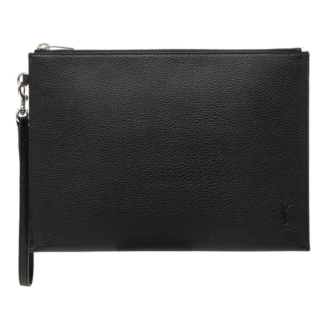 Saint Laurent YSL Logo Clutch Bag, Second 686510, Black Leather, Men's, SAINT LAURENT: --- Catalog ---Category: SizeSize (HxWxD): 21cm x 29cm x 1cm / 8.26'' x 11.41'' x 0.39''Category: DesignType: Clutch bagColor: BlackGender: MenMaterial: Leather Category: GeneralMPN: 686510Brand: Sain