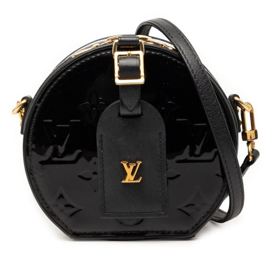 Louis Vuitton Monogram Vernis Boite Chapeau Crossbody Shoulder Bag M90469 Noir Black Patent Leather (1 of 8)