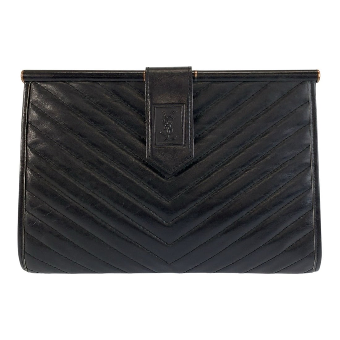 YVES SAINT LAURENT Vintage YSL Black Leather Clutch Bag for Women: --- Catalog ---Category: SizeSize (HxWxD): 19cm x 27cm x 4cm / 7.48'' x 10.62'' x 1.57''Category: DesignType: Clutch bagColor: BlackGender: WomenMaterial: Leather Category: GeneralBrand: Yves Saint La
