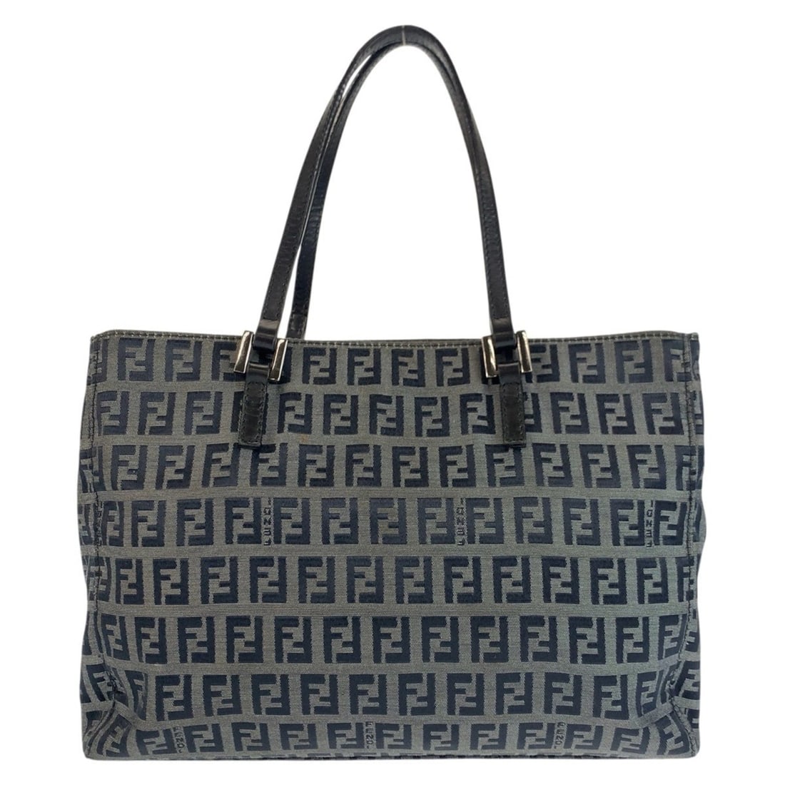 FENDI Zucchino Tote Bag/Shoulder Bag for Women, Black/Gray Canvas and Leather, 8BH072: --- Catalog ---Category: SizeSize (HxWxD): 19cm x 27cm x 8cm / 7.48'' x 10.62'' x 3.14''Category: DesignType: Shoulder bag, Tote bagColor: Black, GrayGender: WomenMaterial: Canvas , Leather Category: 