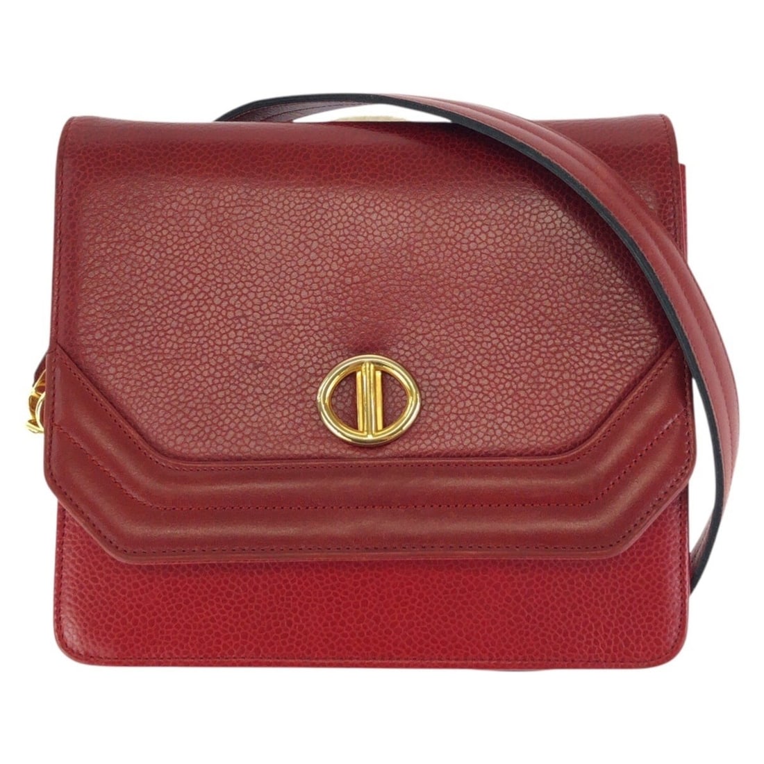 Christian Dior Vintage Red Leather Shoulder Bag/Pouch with Gold Hardware for Women: --- Catalog ---Category: SizeSize (HxWxD): 16cm x 18cm x 5cm / 6.29'' x 7.08'' x 1.96''Category: DesignType: Pochette, Shoulder bagColor: Red colorGender: WomenMaterial: Leather Category: GeneralBrand