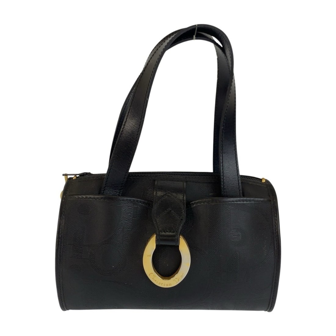 Christian Dior Vintage Trotter Black Leather Handbag with Gold Hardware, Mini Boston Bag for Women: --- Catalog ---Category: SizeSize (HxWxD): 13cm x 21cm x 10cm / 5.11'' x 8.26'' x 3.93''Category: DesignType: Boston bag, HandbagColor: BlackGender: WomenMaterial: PVC , Leather Category: GeneralBrand